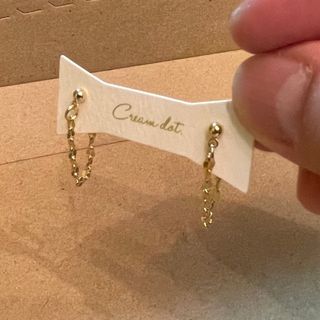 クリームドット(Cream dot)のピアス チェーン フープピアス(ピアス)