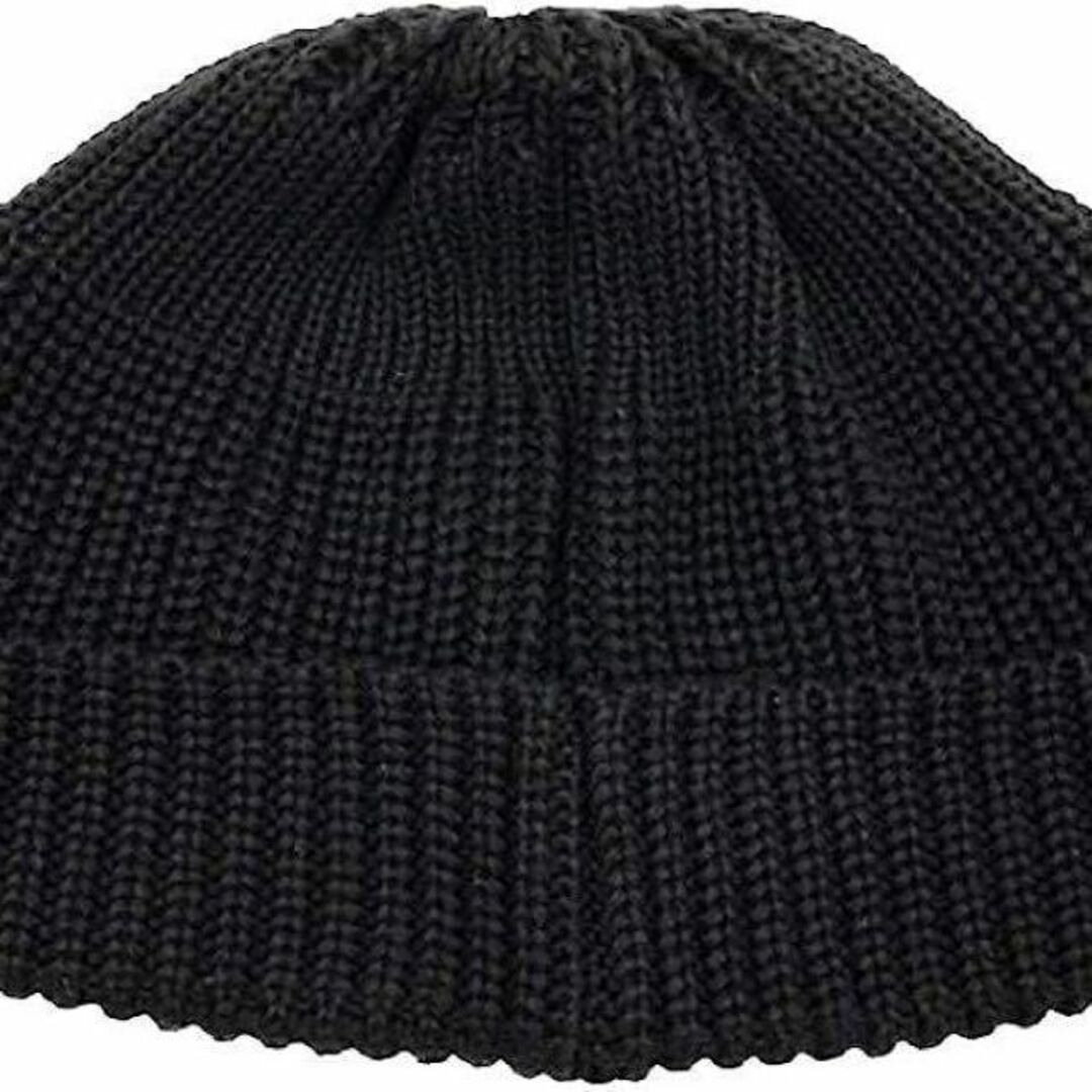 ニット帽 浅め 秋冬 イスラム帽 男女 大きめ ニットキャップ ブラック メンズの帽子(ニット帽/ビーニー)の商品写真