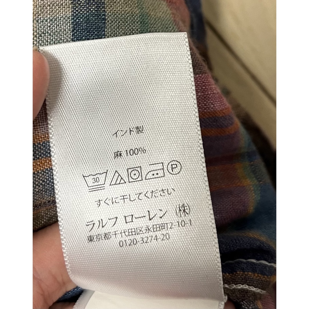 POLO RALPH LAUREN(ポロラルフローレン)のラルフローレン　麻シャツ　チェック レディースのトップス(シャツ/ブラウス(長袖/七分))の商品写真