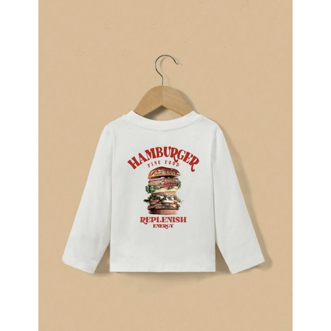 ハンバーガー　Tシャツ キッズ/ベビー/マタニティのベビー服(~85cm)(Ｔシャツ)の商品写真