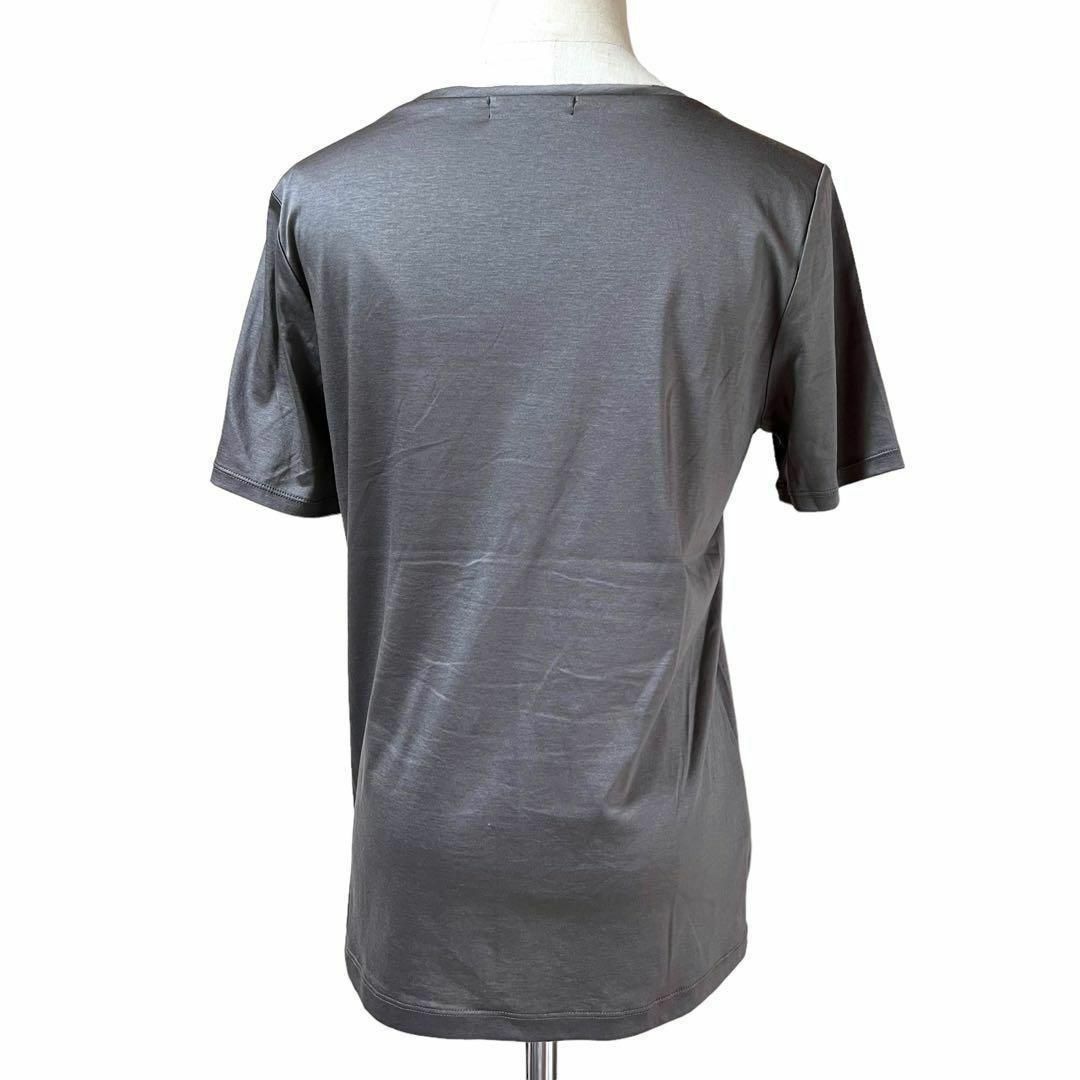 ICB アイシービー 美品 半袖Tシャツ トップス ブラウス ビジュー 大き目 レディースのトップス(カットソー(半袖/袖なし))の商品写真
