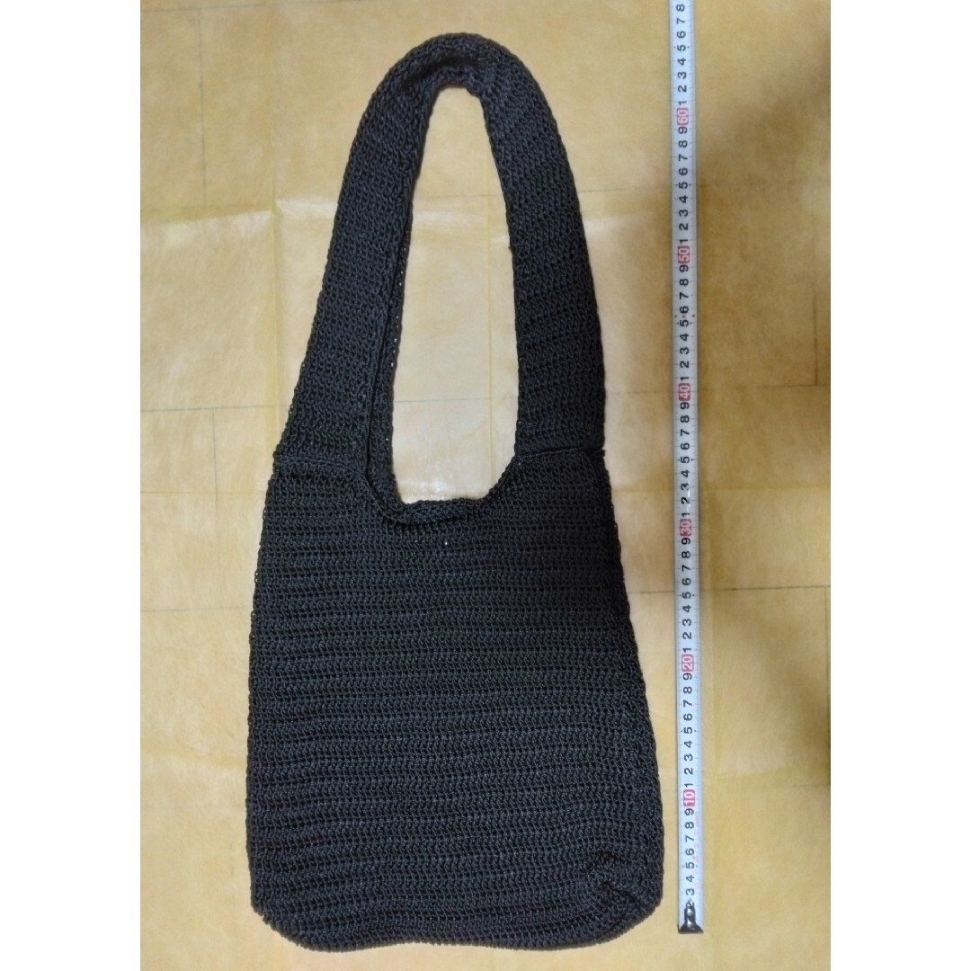 【未使用】 ワンショルダー バッグ ブラック 網 かばん レディースのバッグ(ショルダーバッグ)の商品写真