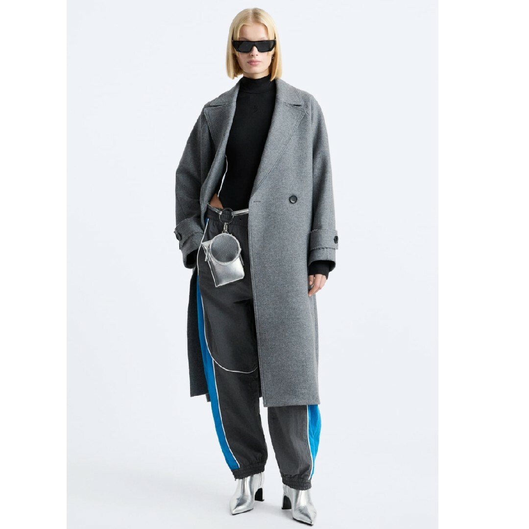 ZARA(ザラ)のZARA MAISON SPECIAL ウールブレンドコート　XS S レディースのジャケット/アウター(ロングコート)の商品写真