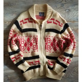 ペンドルトン(PENDLETON)の70's PENDLETONペンドルトン ネイティブ柄 カウチンセーター XL(ニット/セーター)