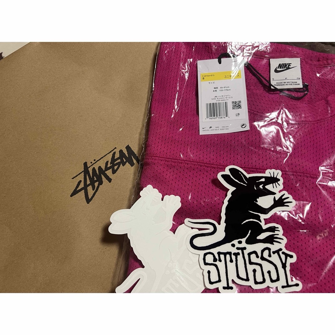 NIKE(ナイキ)のNike x Stussy Long Sleeve Top "Pink" メンズのトップス(Tシャツ/カットソー(七分/長袖))の商品写真