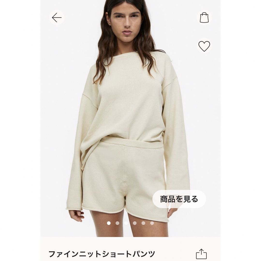 H&M(エイチアンドエム)のh&m ファインニットショートパンツ レディースのパンツ(ショートパンツ)の商品写真