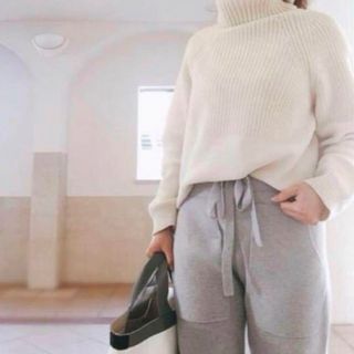 【美品】Drawer2019AW タック入りウールテーパードパンツ