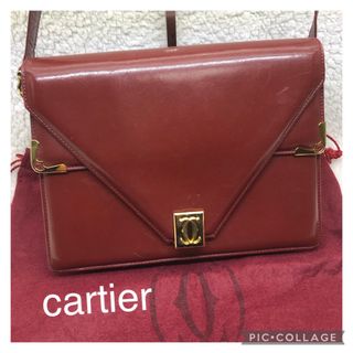 カルティエ(Cartier)のcartierカルティエ　マストライン　Wフラップ　ショルダーバッグ　保存袋付き(ショルダーバッグ)