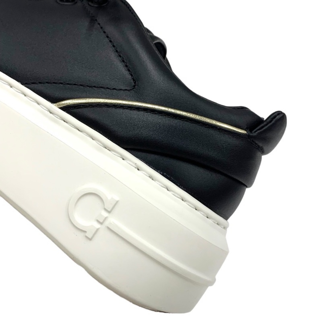 Ferragamo(フェラガモ)のフェラガモ FERRAGAMO スニーカー 靴 シューズ レザー ブラック 黒 ロゴ レディースの靴/シューズ(スニーカー)の商品写真