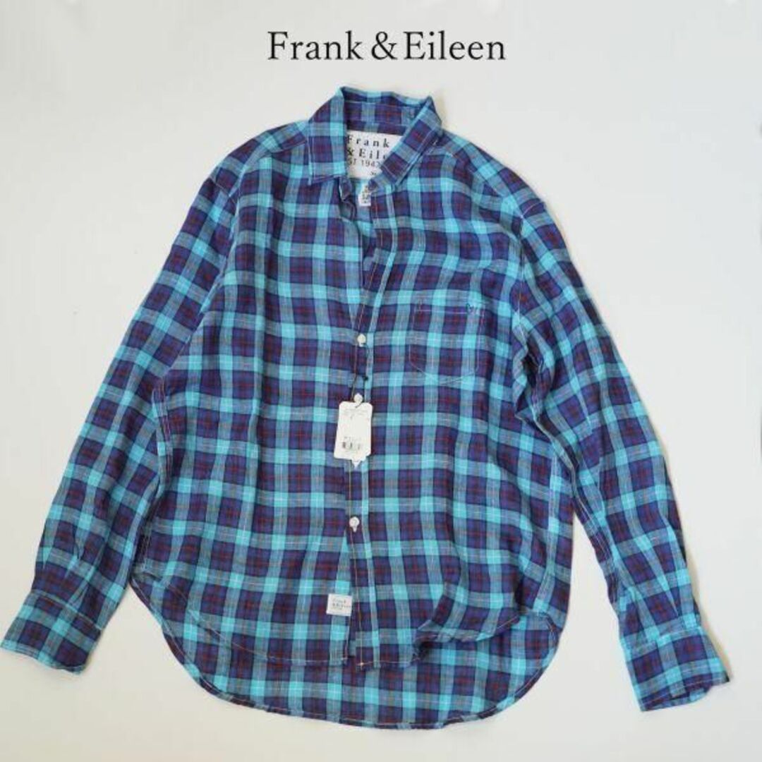 Frank&Eileen(フランクアンドアイリーン)のFrank＆Eileen フランク アンド アイリーン シャツ ブルー リネン レディースのトップス(シャツ/ブラウス(長袖/七分))の商品写真