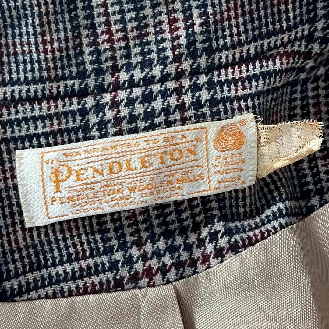 PENDLETON(ペンドルトン)の70s ペンドルトン ヴィンテージ チェック テーラードジャケット ウール レディースのジャケット/アウター(テーラードジャケット)の商品写真