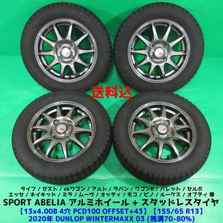 80 DUNLOP 195/65R15 8.5分目 BBS スタッドレス