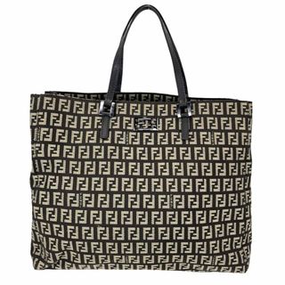 フェンディ(FENDI)の【在庫一掃】FENDI フェンディ トートバッグ ズッキーノ ハンドバッグ 鞄 かばん 8BH133 キャンバス  レザー   ブラウン 茶 ガンメタル金具 レディース【中古品】(トートバッグ)