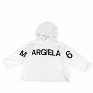 Maison Martin Margiela - 【限定価格】MARTIN MARGIELA マルタンマルジェラ パーカー メゾンマルジェラ フーディー ロゴ MM6 Maison Margiela アパレル トップス 服 M60220 ホワイト 白 コットン    キッズ 美品【中古品】