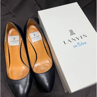 ランバンオンブルー(LANVIN en Bleu)のランバンオンブルー　黒　ハイヒール　23.5㎝(ハイヒール/パンプス)