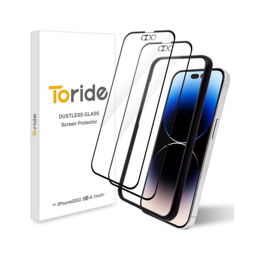 Toride iPhone14 Pro用 ガラスフィルム 2枚入り スマホ/家電/カメラのスマホアクセサリー(保護フィルム)の商品写真