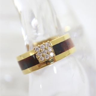 【山崎 裕見子】デザインリング ダイヤモンド K18YG×赤銅 D:0.18ct 17.5号 9.6g/kt09477ar(リング(指輪))