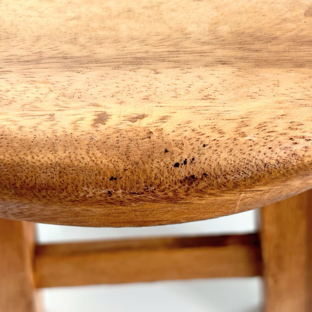 木製椅子 眠り猫 ネコ ウッドスツール 子供椅子 花台 インテリア インテリア/住まい/日用品の椅子/チェア(スツール)の商品写真
