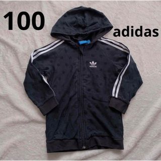 アディダス(adidas)の100 adidasパーカー　ブラック　アディダス(ジャケット/上着)