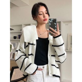 シーイン(SHEIN)のSHEIN ニット セーター トップス ボーダー ストライプ(ニット/セーター)