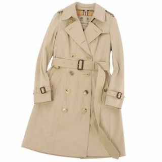 バーバリー(BURBERRY)の美品 バーバリー BURBERRY コート 英国製 THE CHELSEA チェルシー トレンチコート 裏チェック コットン100％ アウター レディース UK4 US2 IT36(S相当) ベージュ(トレンチコート)