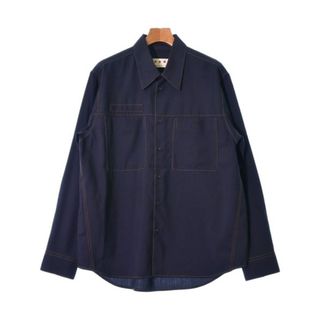 マルニ(Marni)のMARNI マルニ カジュアルシャツ 48(L位) 紺 【古着】【中古】(シャツ)