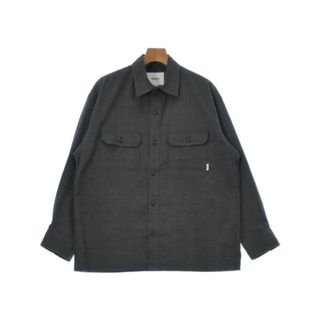 WTAPS カジュアルシャツ 2(M位) グレー(グレンチェック) 【古着】【中古】(シャツ)