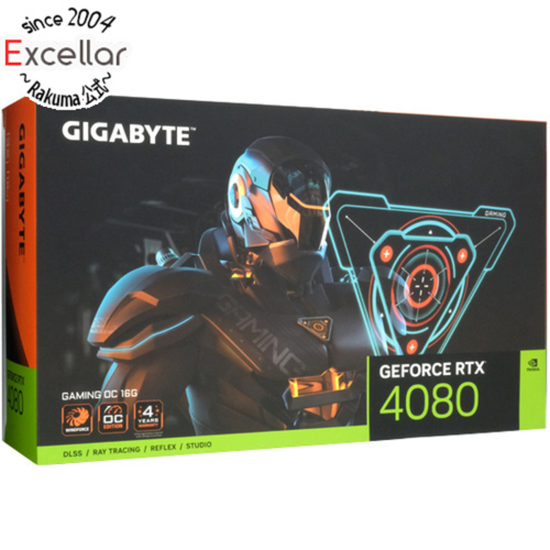 GIGABYTE(ギガバイト)のGIGABYTE製グラボ　GV-N4080GAMING OC-16GD　PCIExp 16GB スマホ/家電/カメラのPC/タブレット(PCパーツ)の商品写真