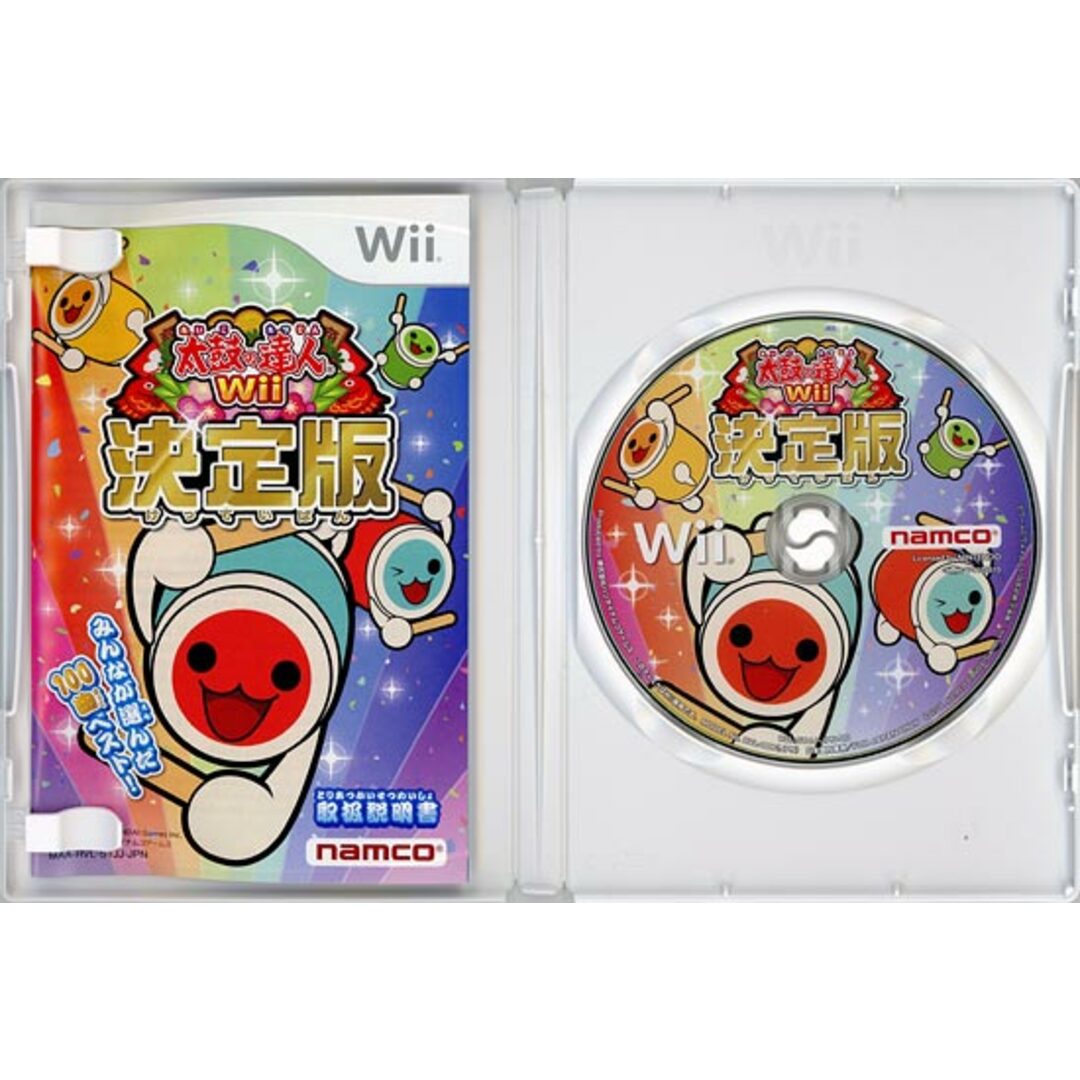 Wii(ウィー)の太鼓の達人Wii 決定版 [太鼓とバチ同梱版]　ディスク傷 エンタメ/ホビーのゲームソフト/ゲーム機本体(家庭用ゲームソフト)の商品写真