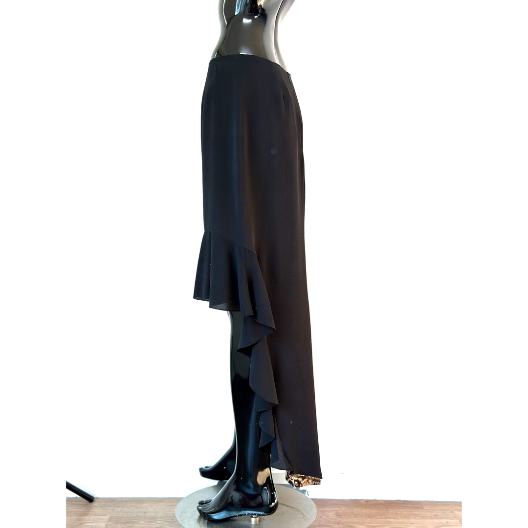 LE CIEL BLEU(ルシェルブルー)のタグ付き　ヒョウ柄マキシスカート　フリルデザインマーメイドスカート　インポート レディースのスカート(ロングスカート)の商品写真