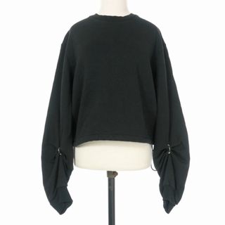 スリーワンフィリップリム(3.1 Phillip Lim)の3.1 フィリップリム クロップド スウェットシャツ トレーナー XS ブラック(トレーナー/スウェット)