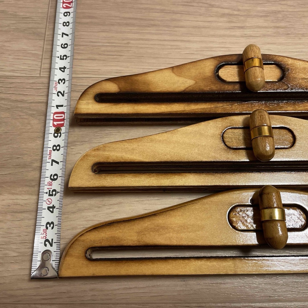 持ち手　木製　3個セット ハンドメイドの素材/材料(各種パーツ)の商品写真