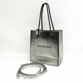 BALENCIAGA / バレンシアガ ◆ショッピングトートXXS 2WAYバッグ シルバー 597858 8111 568024 ブランド【中古】 [0220480234](トートバッグ)