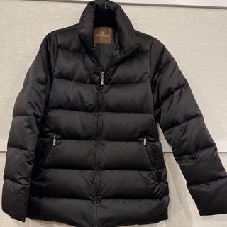 モンクレール(MONCLER)の【モンクレール】　ダウンジャケット　サイズ0   ブラック　茶色タグ　レディース(ダウンジャケット)