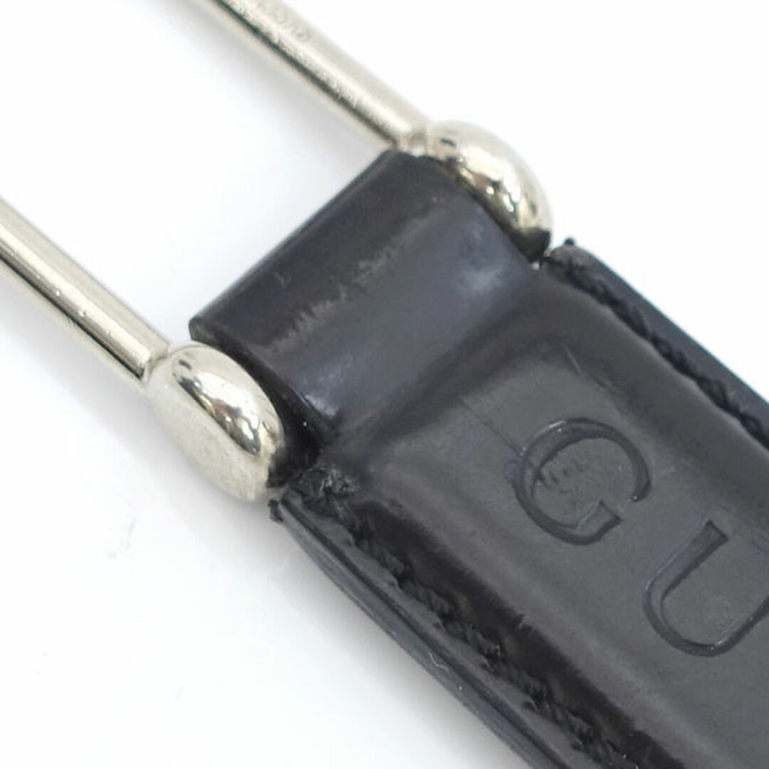 GUCCI - GUCCI / グッチ □キーリング レザー ブラック シルバー GUCCI - GUCCI / グッチ □キーリング レザー ブラック シルバー
