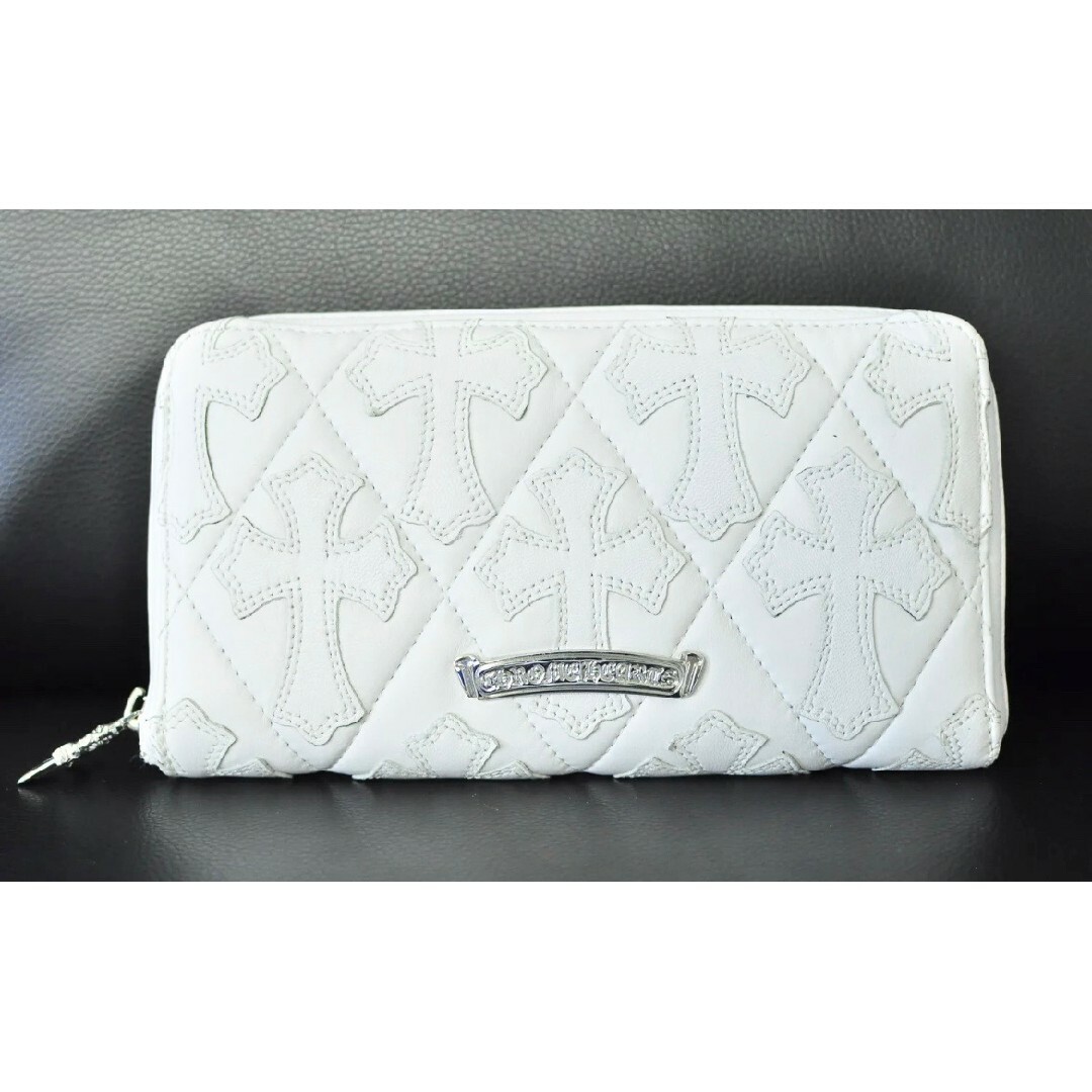 レア 美品アイテム ホワイトキルティング クロムハーツ ウォレット 財布ファッション小物
