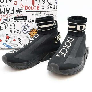 ドルチェアンドガッバーナ(DOLCE&GABBANA)のDOLCE&GABBANA ドルチェ＆ガッバーナ 19AW Sorrento ソレント ロゴ ソックスハイテクスニーカー ブラック 41(スニーカー)