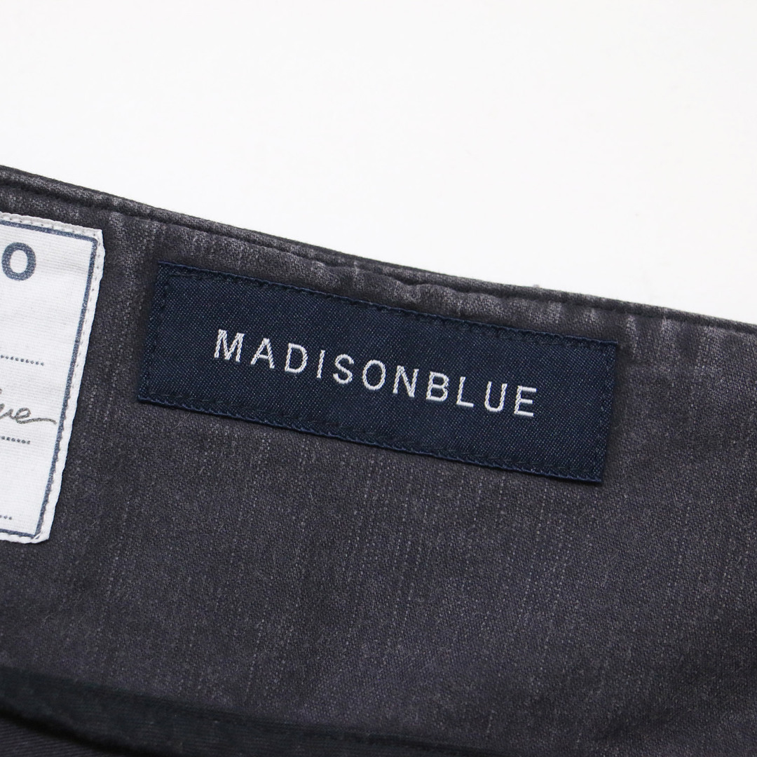 MADISONBLUE(マディソンブルー)のMADISONBLUE マディソンブルー スカート フレア ブラック 黒 サイズ:00(XS) ミディ丈 ミモレ丈 バックサテン素材 ヴィンテージ加工 コットン 綿 日本製 ブランド ボトムス【レディース】【中古】 レディースのスカート(ひざ丈スカート)の商品写真