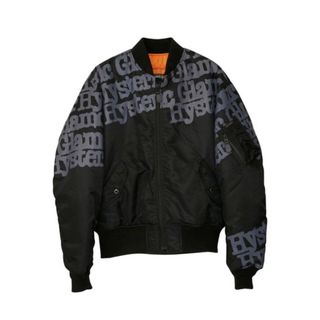 ヒステリックグラマー(HYSTERIC GLAMOUR)のヒステリックグラマー  TYPE LOGO MA-1 ブラック　S アウター(ミリタリージャケット)