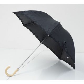 ランバンコレクション(LANVIN COLLECTION)の日傘 LANVIN COLECCTION ランバン 晴雨兼用日傘 USED美品 刺繍 フラワーモチーフ 遮光 UV グラス骨 47cm C A0278(傘)