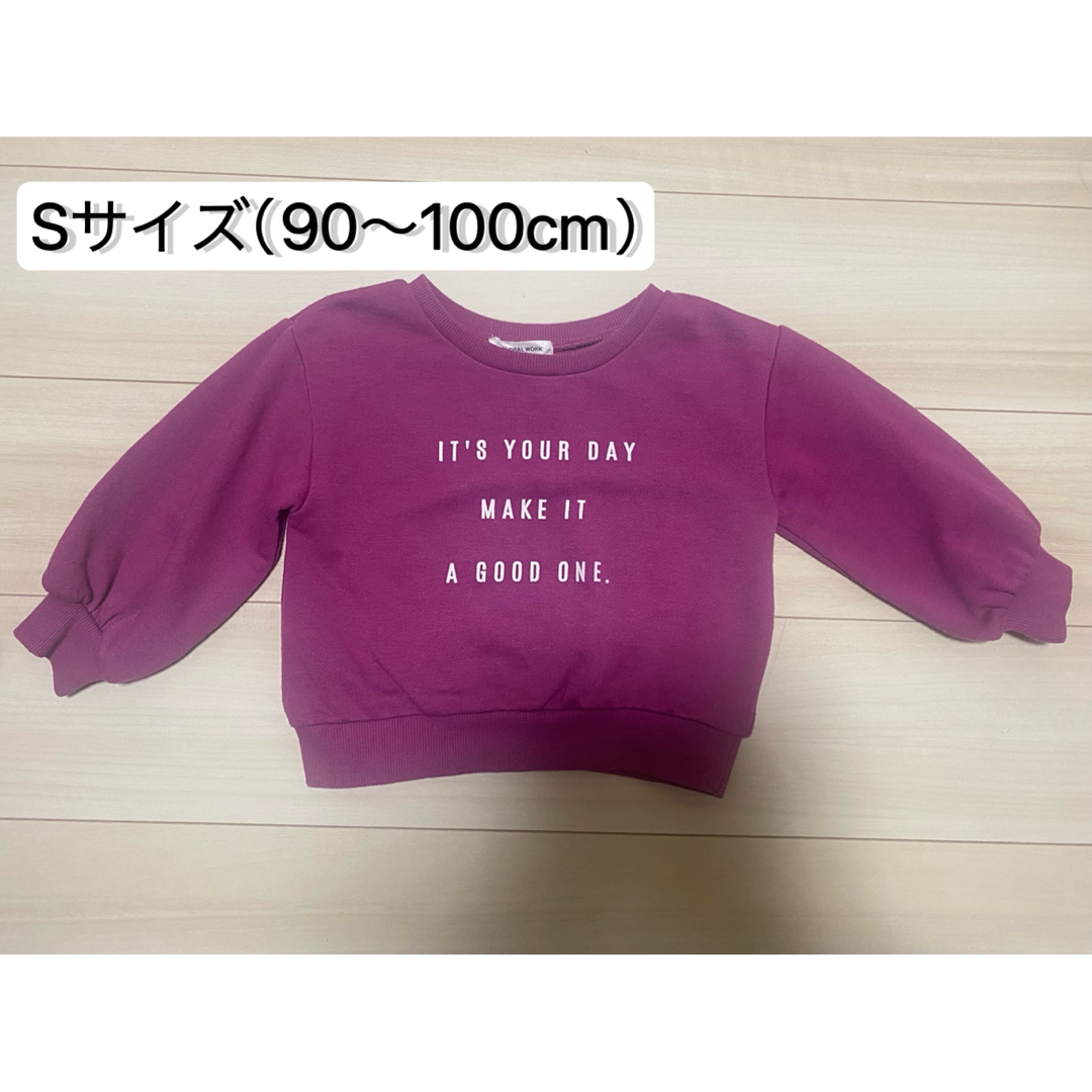 GLOBAL WORK(グローバルワーク)のトレーナー　子ども服　90 100  キッズ/ベビー/マタニティのキッズ服女の子用(90cm~)(Tシャツ/カットソー)の商品写真