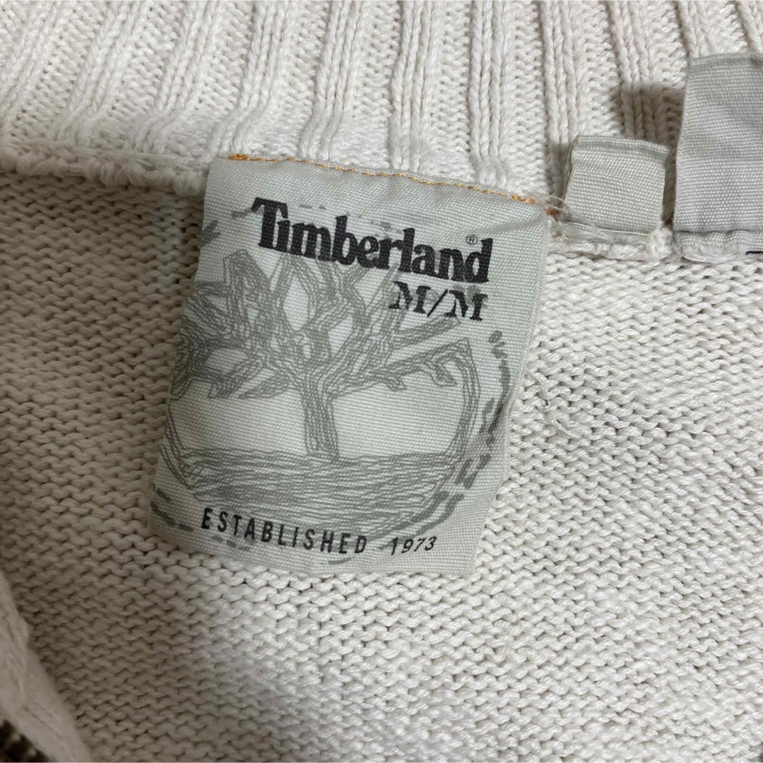 Timberland(ティンバーランド)の00’s Timberland ドライバーズニット ワンポイント リネン Y2K メンズのトップス(ニット/セーター)の商品写真