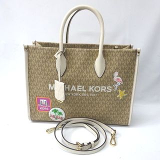 マイケルコース(Michael Kors)のマイケルコース トートバッグ 2Way MK総柄 ミレラ マイアミ ベージュ/ホワイト Ft1166271 中古(トートバッグ)