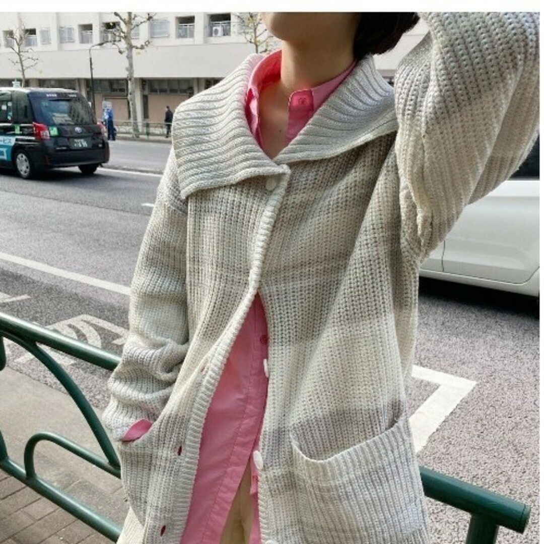 レディースAmeriVINTAGE GLITTER PRINT KNIT CARDIGAN