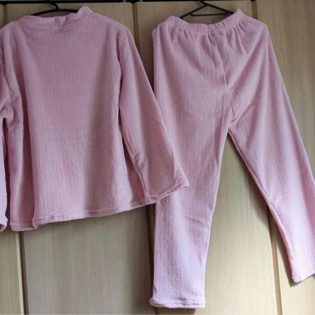 ピンク　ルームウェア　もこもこ　パジャマ　レディース　上下セット　部屋着　暖かい レディースのルームウェア/パジャマ(ルームウェア)の商品写真