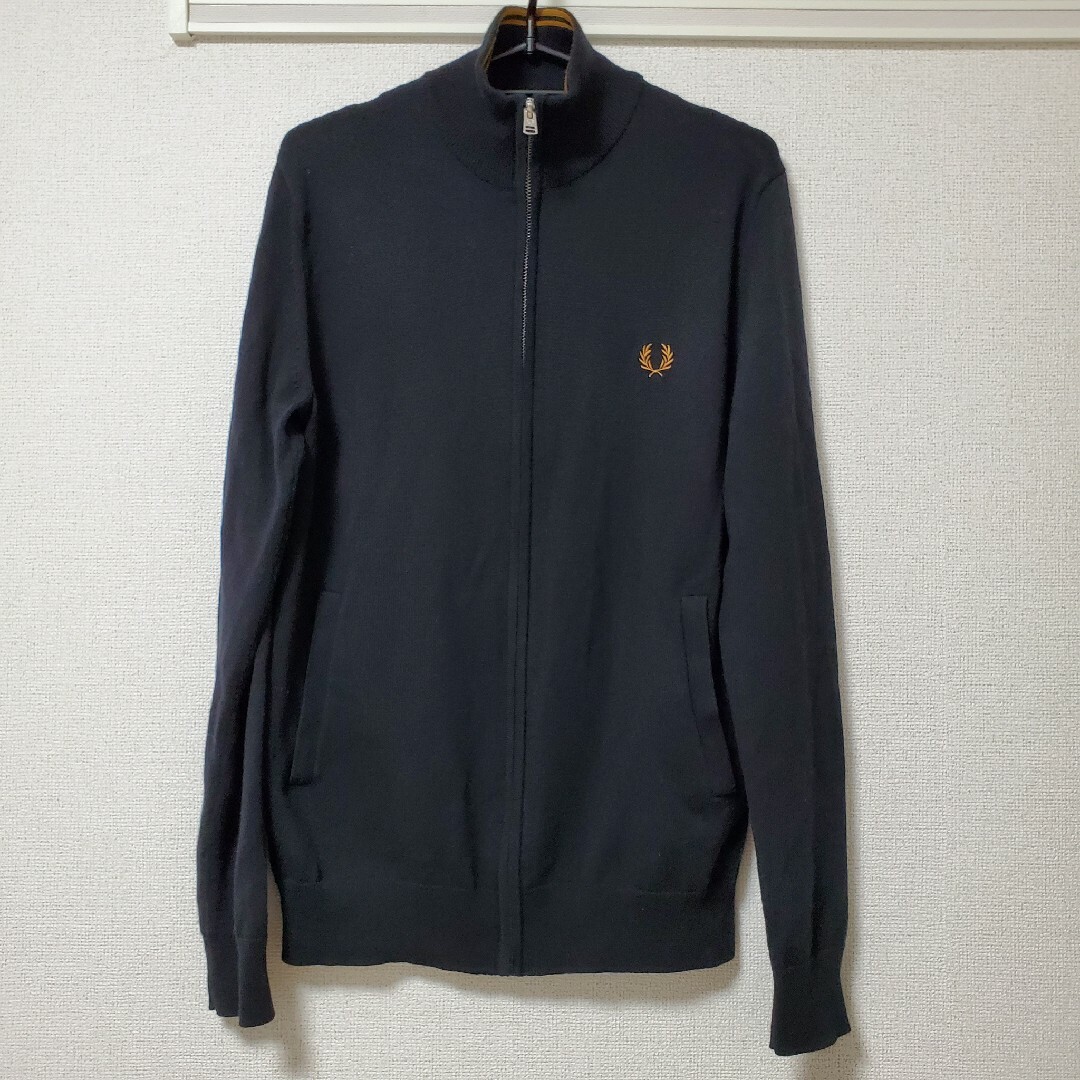 FREDPERRY　クラシックジップスルーカーディガン　Sサイズ　ブラックフレッドペリー