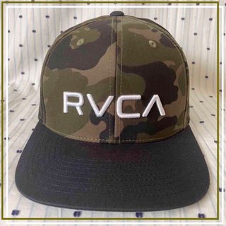 ルーカ(RVCA)のRVCAルーカUS限定バイデザインCAMOロゴアイコン刺繍キャップ帽子１点物(キャップ)