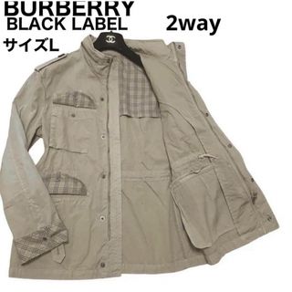 BURBERRY BLACK LABEL ミリタリージャケット　フード　2way