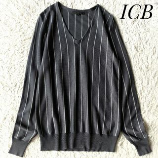 ニット/セーター【iCB】新品タグ付き アイシービー Vネックサマーニット XS グリーン