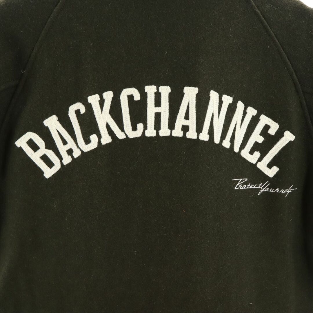 Back Channel(バックチャンネル)のバックチャンネル バック 刺繍 ウールライク ジャケット L カーキ Back Channel メンズ 古着 【240202】 メンズのジャケット/アウター(その他)の商品写真